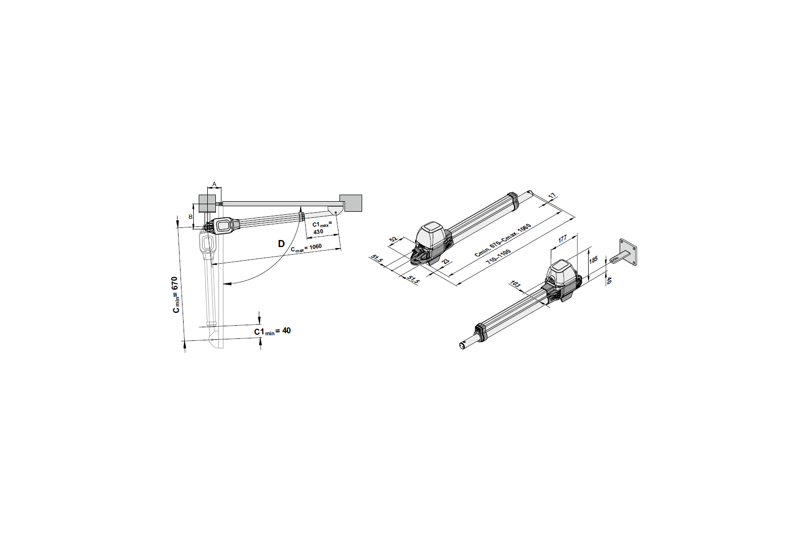 Swing gate operator twist M Set 1-leaf | SOMMER